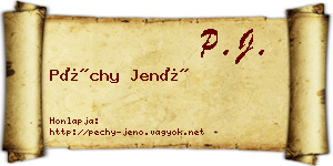 Péchy Jenő névjegykártya